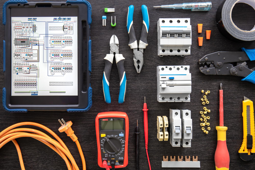 gereedschap van elektromonteur